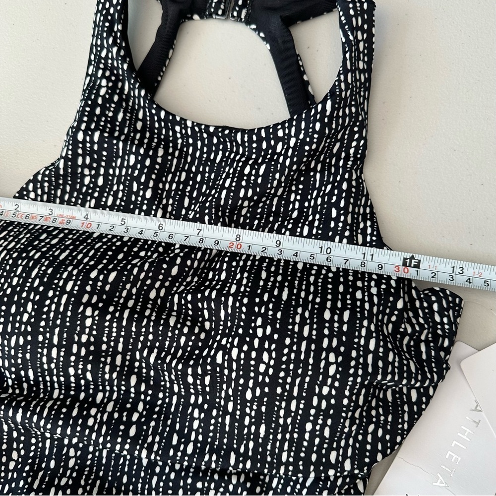NWT Athleta Maldives Bra Cup Tankini Swim Top Black Rice Pearls 32 D/DD - Picture 8 of 11